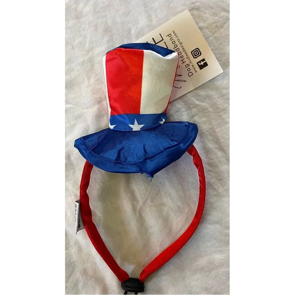Uncle Sam 4th of July Hat for Large Dogs